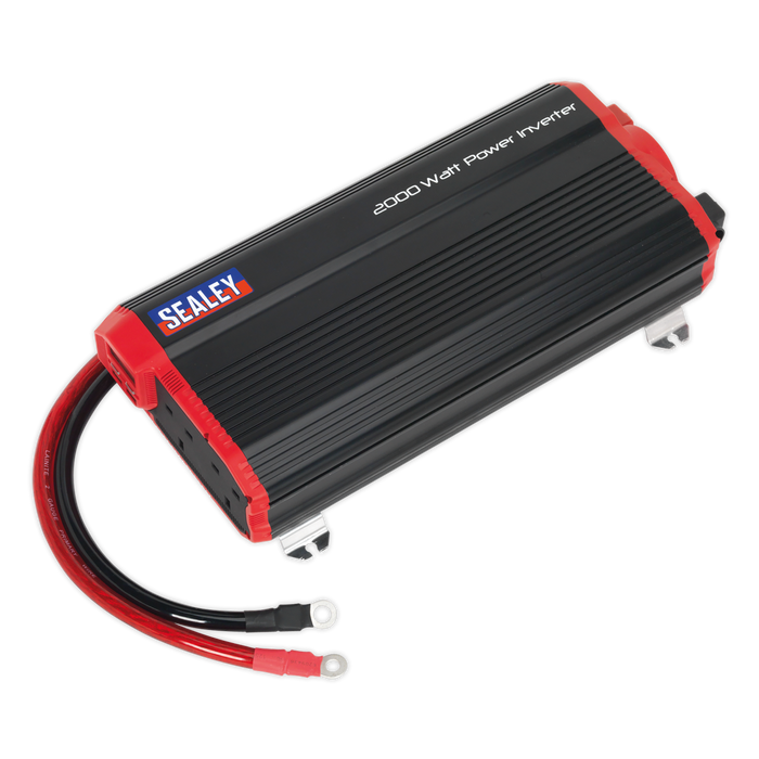 Sealey PI2000 Power Inverter Modified Sine Wave 2000W 12V DC - 230V ~ 50Hz
