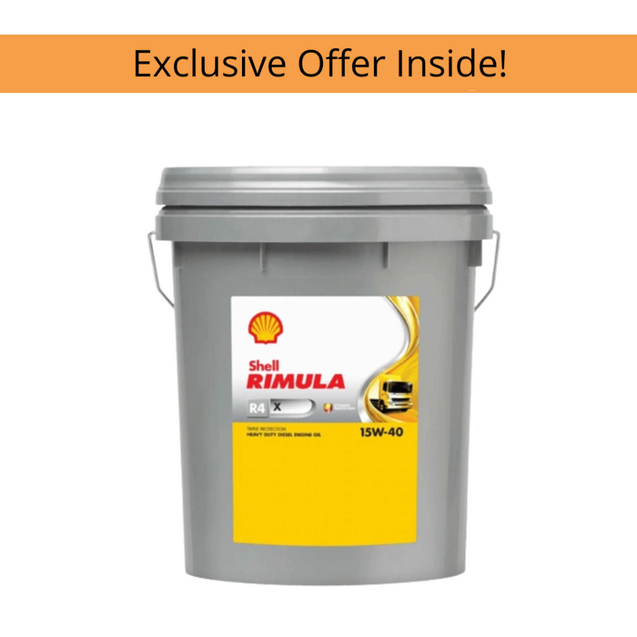 Shell 550070444 Rimula R4 X 15W-40, JCEngine Oil - 20 Litre