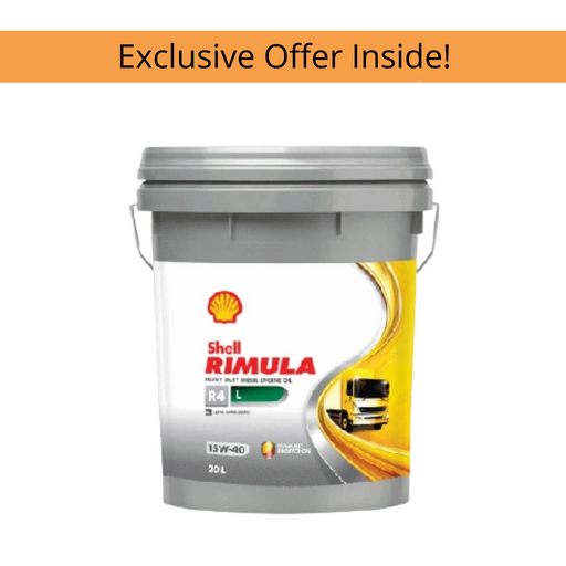 Shell 550047251 Rimula R4L 15W-40 CK4, HD Engine Oil - 20 Litre