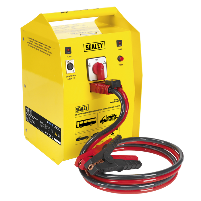 Sealey PSTART1000HD PowerStart Emergency Heavy-Duty Jump Starter 1000hp Start 12/24V