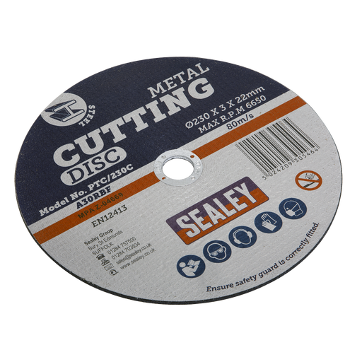 Sealey Cutting Disc, Ø230 x 3mm 22mm Bore, PTC/230C