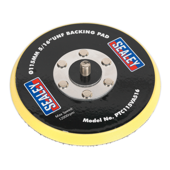 Sealey Hook-and-Loop Backing Pad, Ø115mm 5/16"UNF, PTC115VA516