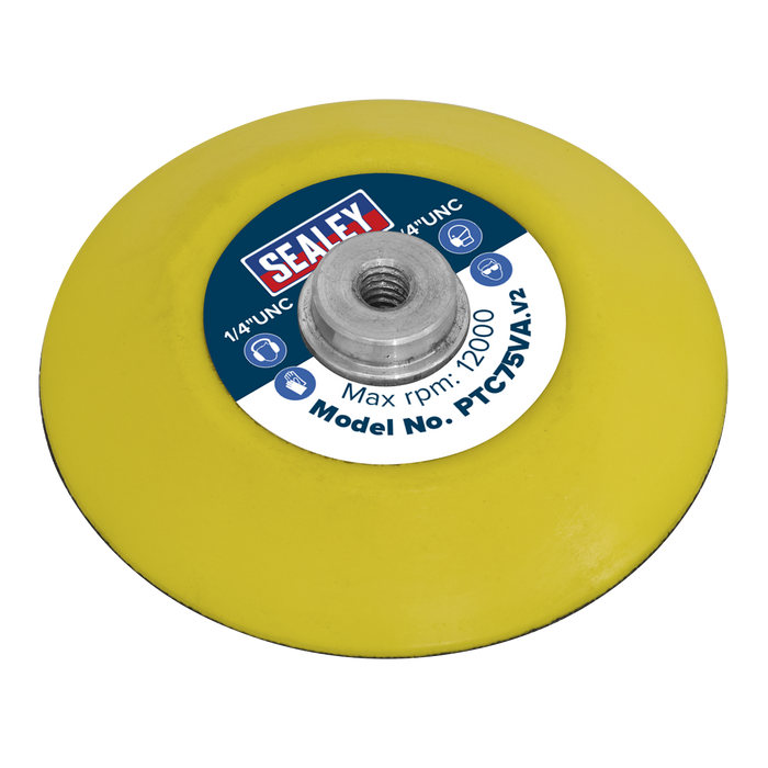 Sealey Hook-and-Loop Backing Pad, Ø71mm 1/4"UNC, PTC75VA