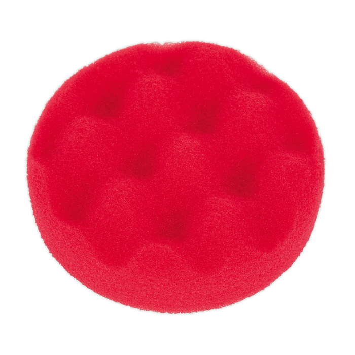 Sealey Buffing & Polishing Foam Hook-and-Loop,Ø80 x 25mm Red/Ultra-Soft, PTCCHW80R
