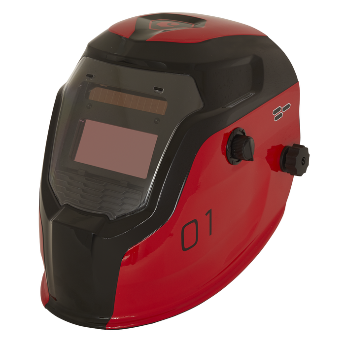 Welding Helmet Auto Darkening - Shade 9-13 - Red, PWH1, Sealey