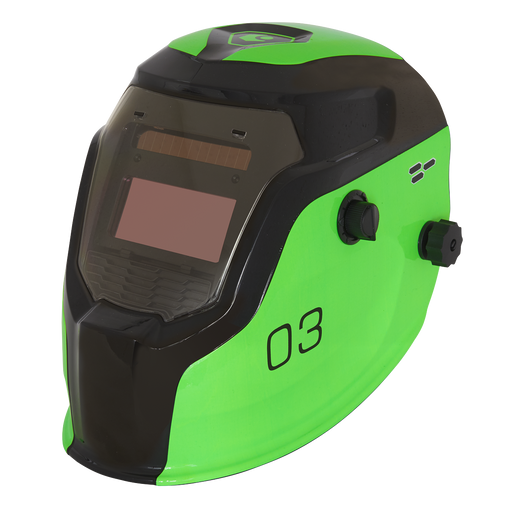 Welding Helmet Auto Darkening - Shade 9-13 - Green, PWH3, Sealey