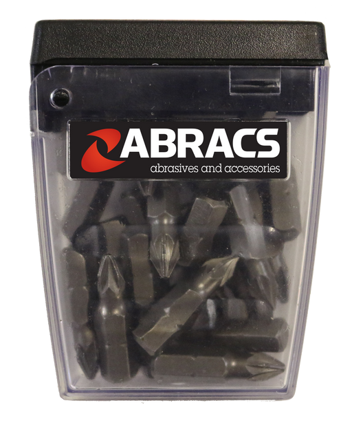 Abracs 25mm PZ2 Screwdriver Bit - 25(Pcs) Pack of 1, PZ225