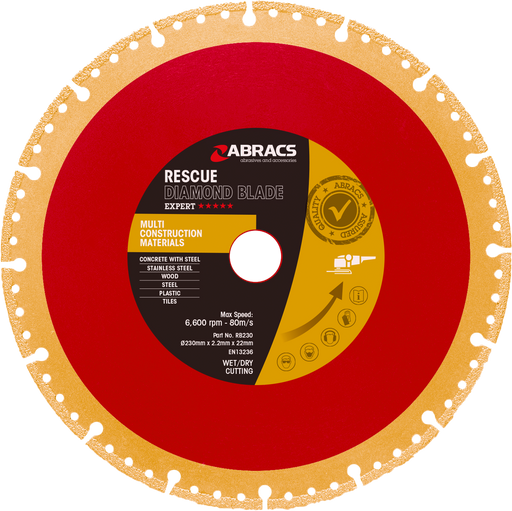 Abracs Diamond Rescue Blade, 230mm x 22mm, RB230