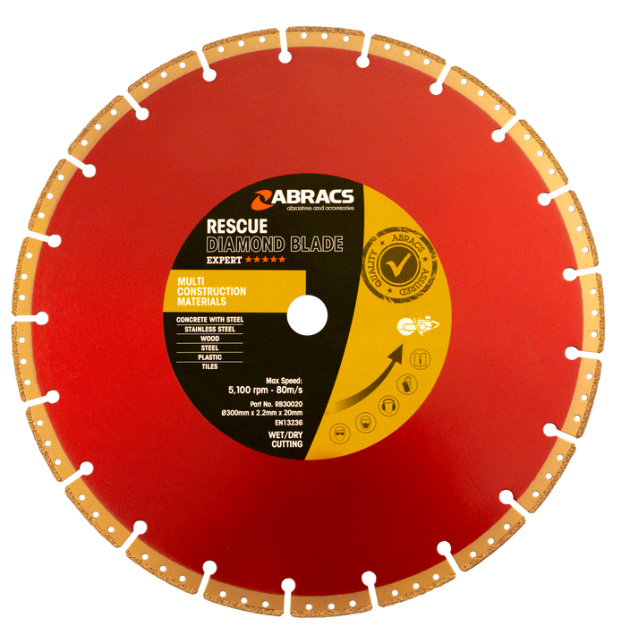 Abracs Diamond Rescue Blade, 300mm x 20mm, RB30020