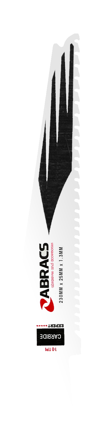 Abracs Carbide Recip Saw Blade 230x25x1.3mm 45T - Pack of 1, RBCT23045