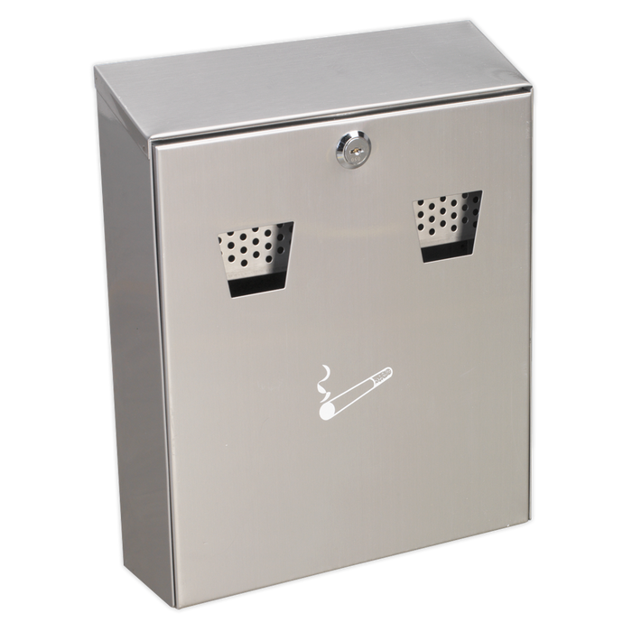 Sealey RCB02 Cigarette Bin Wall Mounting Stainless Steel