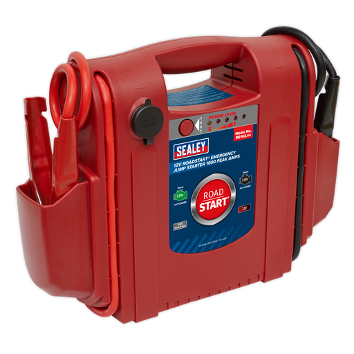 Sealey RS102 RoadStart® Emergency Jump Starter 12V 1600 Peak Amps - Ex-Showroom, Grade B, 6 Months Warranty