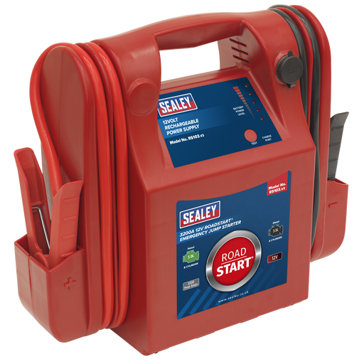 Sealey RS103 RoadStart® Emergency Jump Starter 12V 3200 Peak Amps, Refurbished, Grade C, 6 Months Warranty