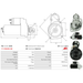Starter Motor Fits Lombardini Model Series 102 LDW 1503M