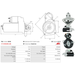 Starter Motor for MAGNETI, Ref - 6352109035
