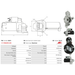 Starter Motor Fits Alpina Model D3 (E90) 2.0 Bi-Turbo