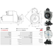Starter Motor Fits Hy-Mac Model 105 1.6 CDTI (05)