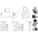 Starter Motor Fits Yanmar Model L 60 RE-DEJN 12.9