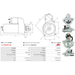 Starter Motor Fits Job Mann Model 355-50 CWL 2.2 2.2