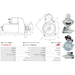 Starter Motor Fits Kia Model SORENTO II (XM) 2.0 CRDi