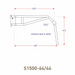 Ashtree Knock Back Mirror Arm, S1500-64/44