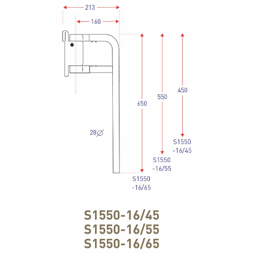 Ashtree MirrorMount FlexArm, S1550-16/55