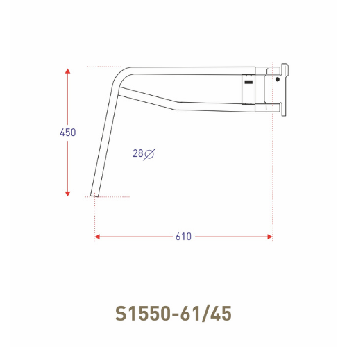 Ashtree MirrorMount FlexArm, S1550-61/45