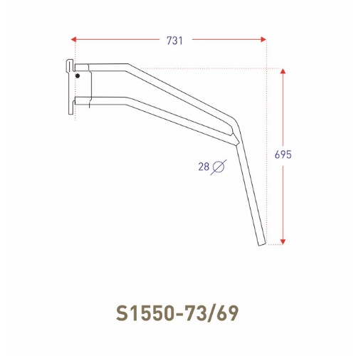 Ashtree MirrorMount FlexArm, S1550-73/69