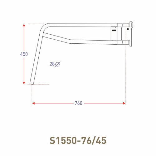 Ashtree MirrorMount FlexArm, S1550-76/45