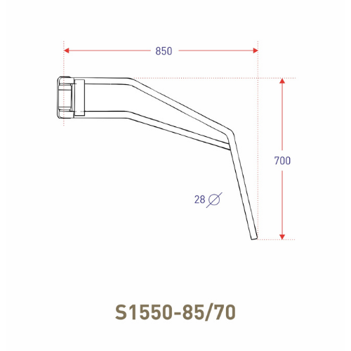 Ashtree MirrorMount FlexArm, S1550-85/70