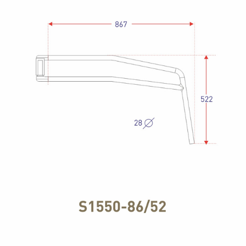 Ashtree MirrorMount FlexArm, S1550-86/52