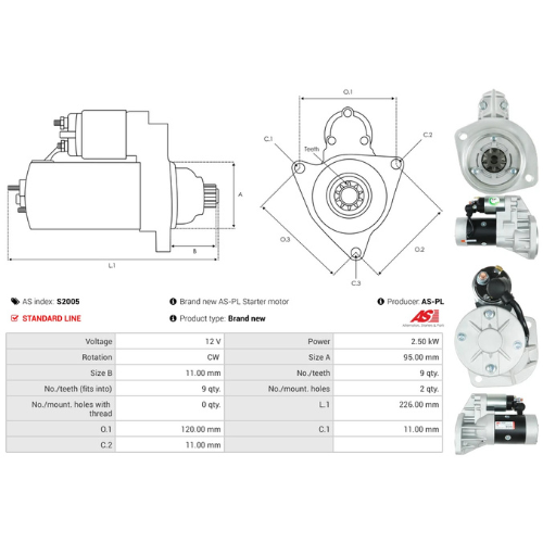 Starter Motor Fits Nissan Model CABSTAR (F22, H40)(F22) 2.3 TD