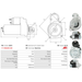 Starter Motor Fits Yanmar Model 9-5 (YS3E) 3TNE68