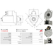 Starter Motor Fits Opel Model CAMPO (TF0, TF1) 2.5 DTI