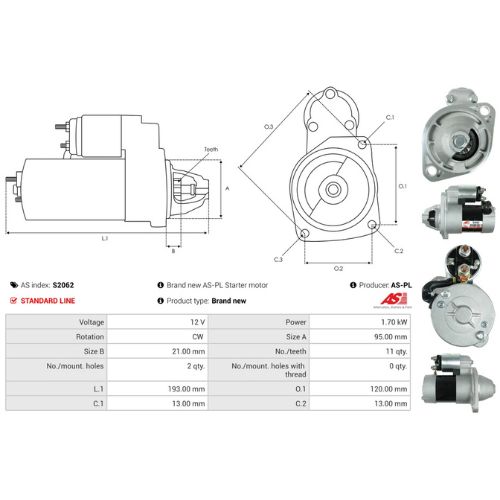 Starter Motor Fits Ferris Model F800X 3.3