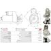 Starter Motor Fits Nissan Model MICRA C+C III (K12) 1.4 16V