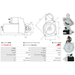 Starter Motor Fits Kia Model PICANTO II (TA) 1.0 LPG