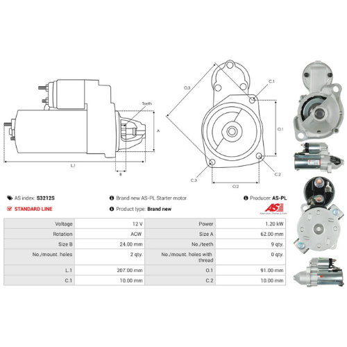 Starter Motor Fits Bmw Model R 1200 GS “15 Jahre GS 4-Ventiler” (K25) R 1200