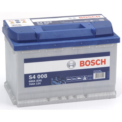 S4008 Bosch Car Battery 12V 74Ah Type 096 - 574012068, 4 Years Warranty