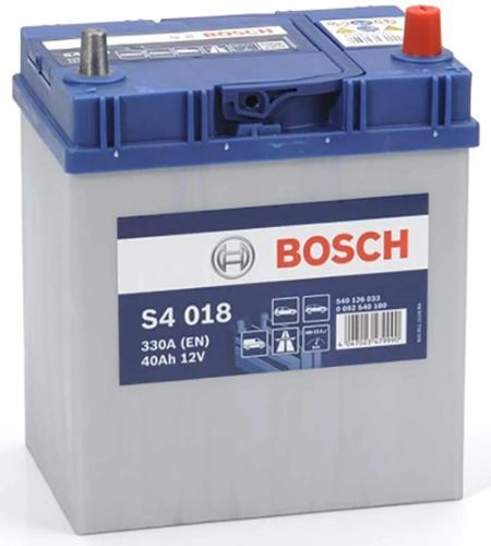 S4 018 Bosch Car Battery 12V 40Ah Type 054 - 540126033, 4 Years Warranty