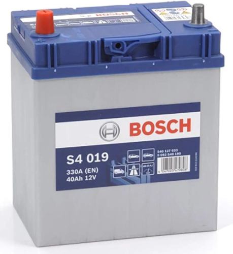 S4 019 Bosch Car Battery 12V 40Ah Type 055 - 540127033, 4 Years Warranty