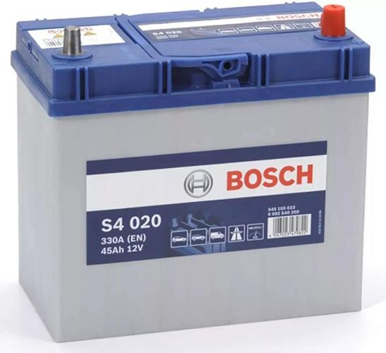 S4 020 Bosch Car Battery 12V 45Ah Type 044 - 545155033, 4 Years Warranty