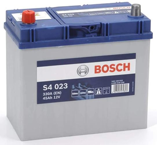 S4 023 Bosch Car Battery 12V 45Ah Type 049 - 545158033, 4 Years Warranty
