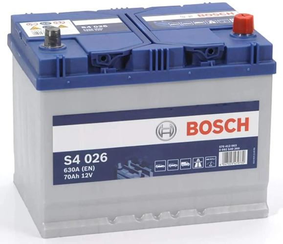 S4 026 Bosch Car Battery 12V 70Ah Type 068 - 570412063, 4 Years Warranty