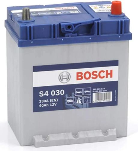 S4 030 Bosch Car Battery 12V 40Ah Type 054H - 540125033, 4 Years Warranty
