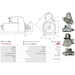Starter Motor Fits Lexus Model IS II (_E2_)(ALE20_, ALE20R) 200d