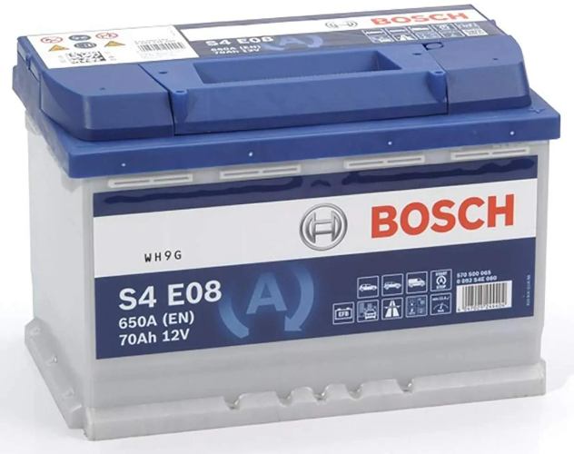 S4 E08 Bosch Car Battery 12V 70Ah Type 096 EFB - 570500076, 3 Years Warranty