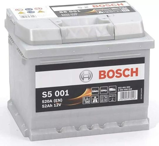 S5 001 Bosch Car Battery 12V 52Ah Type 063 - 552401052, 5 Years Warranty