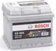 S5 001 Bosch Car Battery 12V 52Ah Type 063 - 552401052, 5 Years Warranty