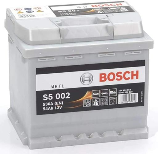 S5 002 Bosch Car Battery 12V 54Ah Type 012 - 554400053, 5 Years Warranty